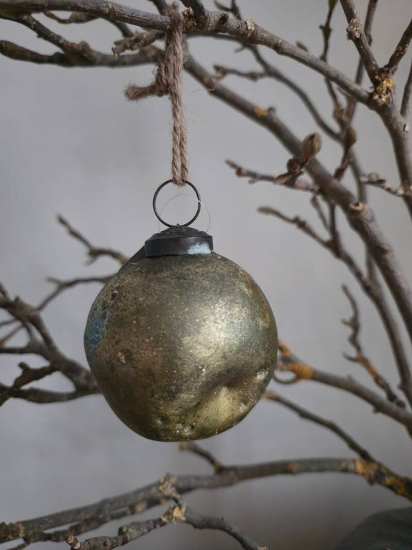 Stoere gedeukte kerstballen set van 6