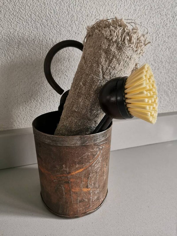 Ijzer bakje met ring enkel