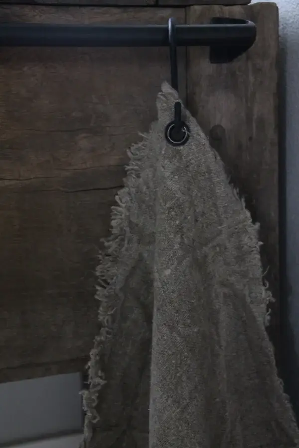 Doek shabby gerafeld met oog