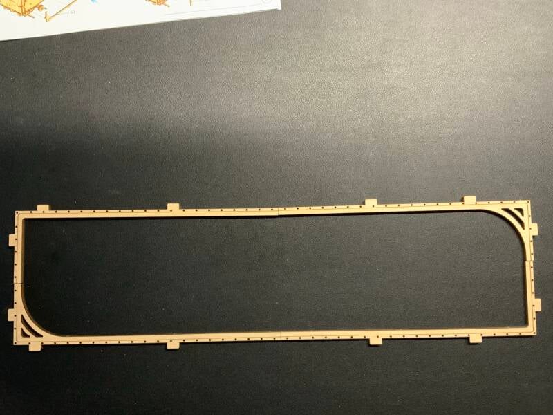 Trailer frame gemonteerd – eerste bouwfase.