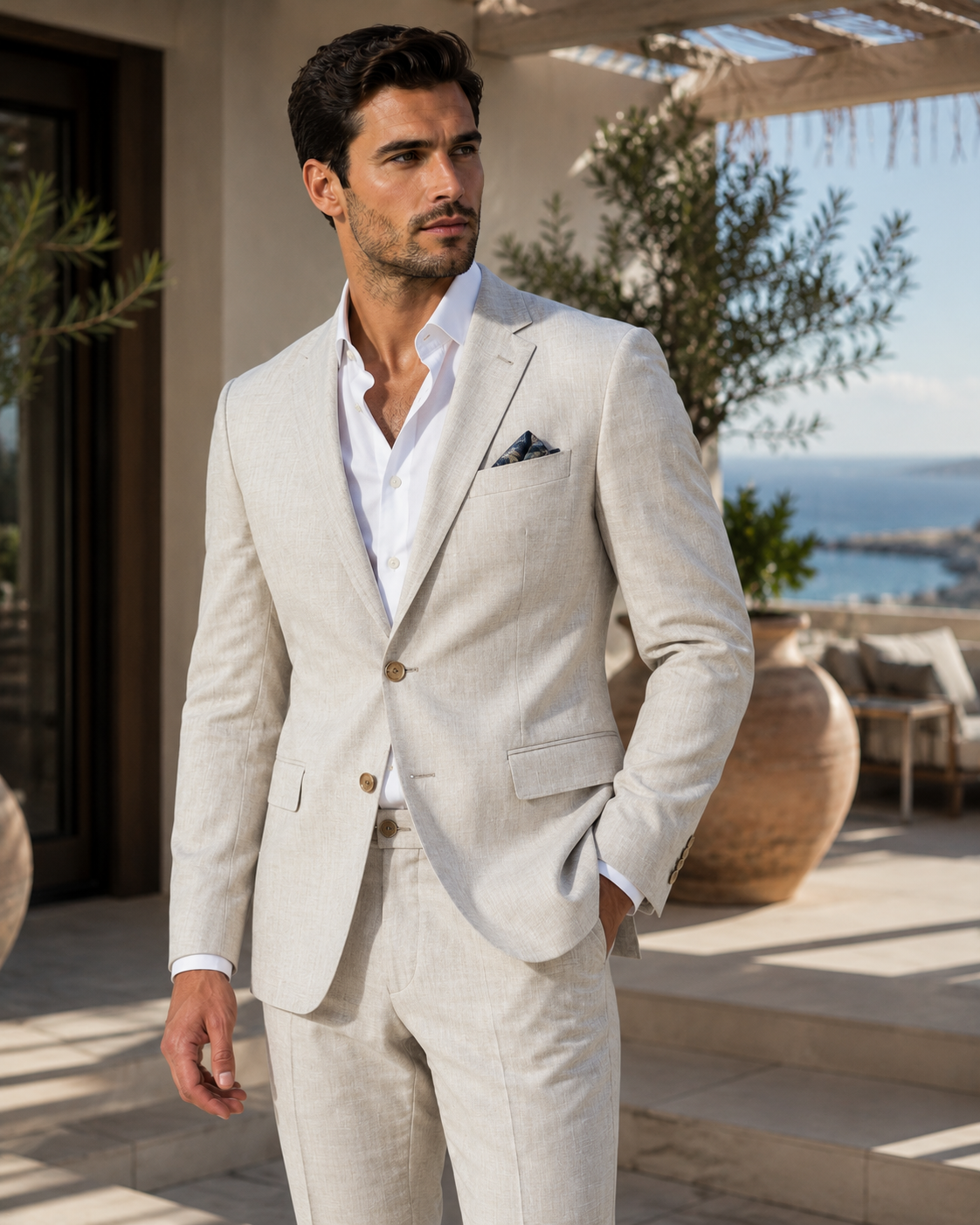Casual Linen Suit – Men
