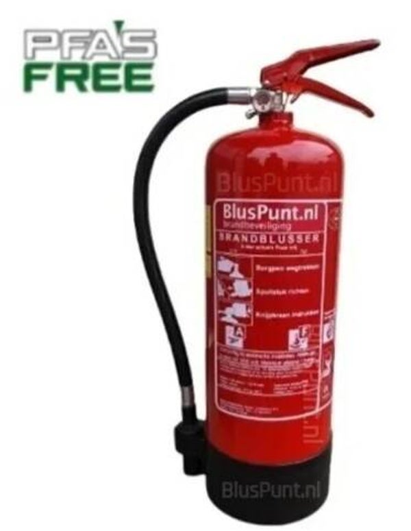 Brandblusser fluorvrij blusmiddel 6-liter 21A-75F (tevens vetblusser)