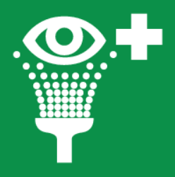 Bord oogdouche 20x20cm NEN-ISO7010