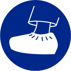 Bord overschoenen verplicht Ø90mm