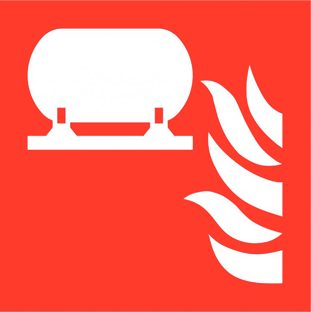 Bord Blusinstallatie 20x20cm NEN-EN-ISO7010 