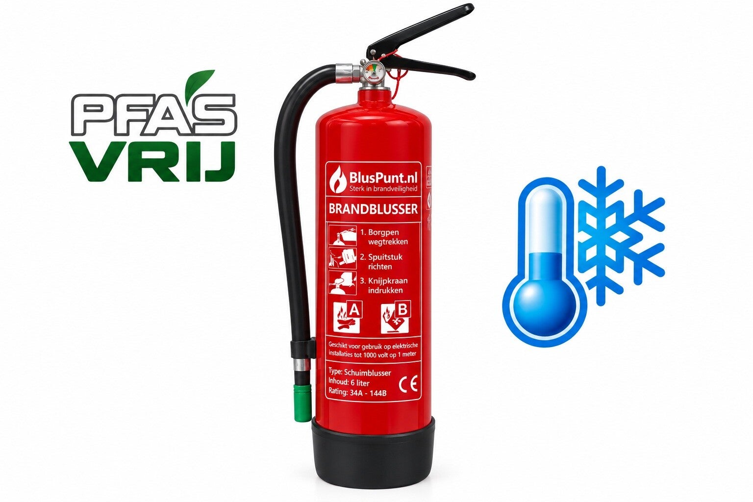 34A-144B 6-liter sproeischuimblusser PFAS VRIJ en vorstvrij -25