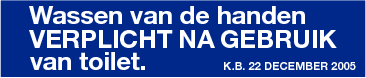 Bord handen wassen verplicht (200x360mm)