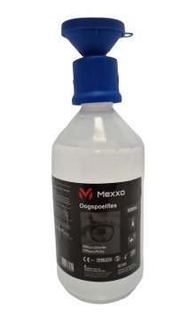 Oogspoelfles met 500ml steriel oogspoelmiddel mexxo
