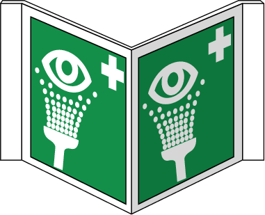 Bord oogdouche 40x20cm (panorama) NEN-ISO7010