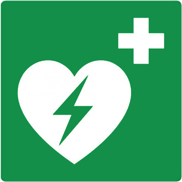 AED bord 20x20cm EN-ISO7010
