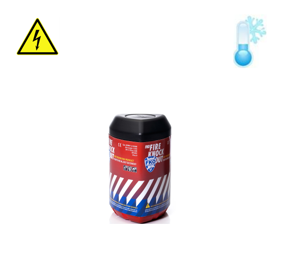 Aanbieding automatische brandblusser 1.6m3