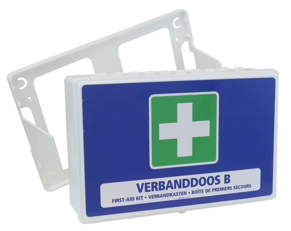 Aanbieding verbanddoos incl. wandhouder THT 3-jaar