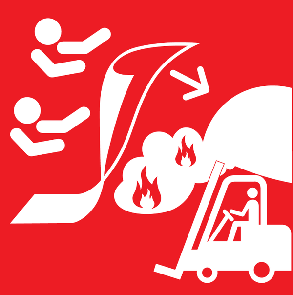 Bord blusdeken heftruck 30x30cm
