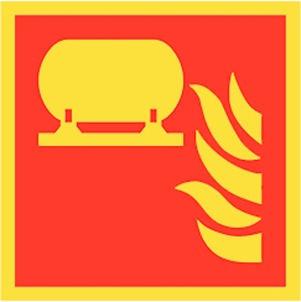 Blusinstallatie bord fotoluminescent 20x20cm