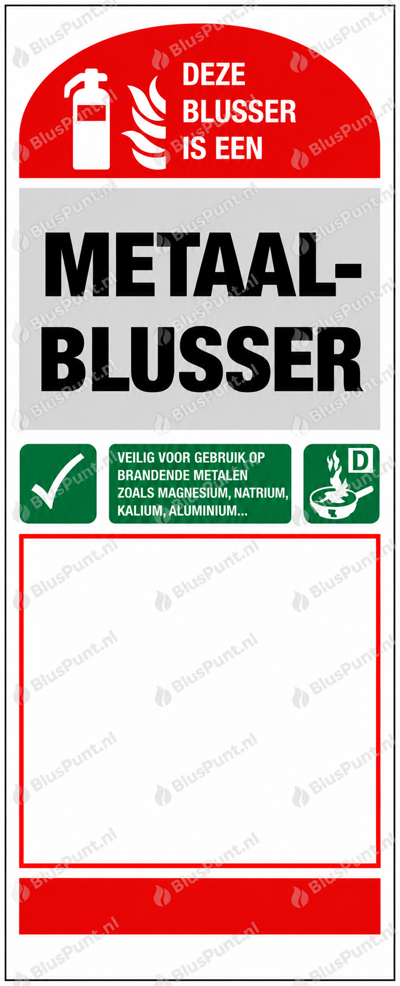 Blusinstructie metaalblusser