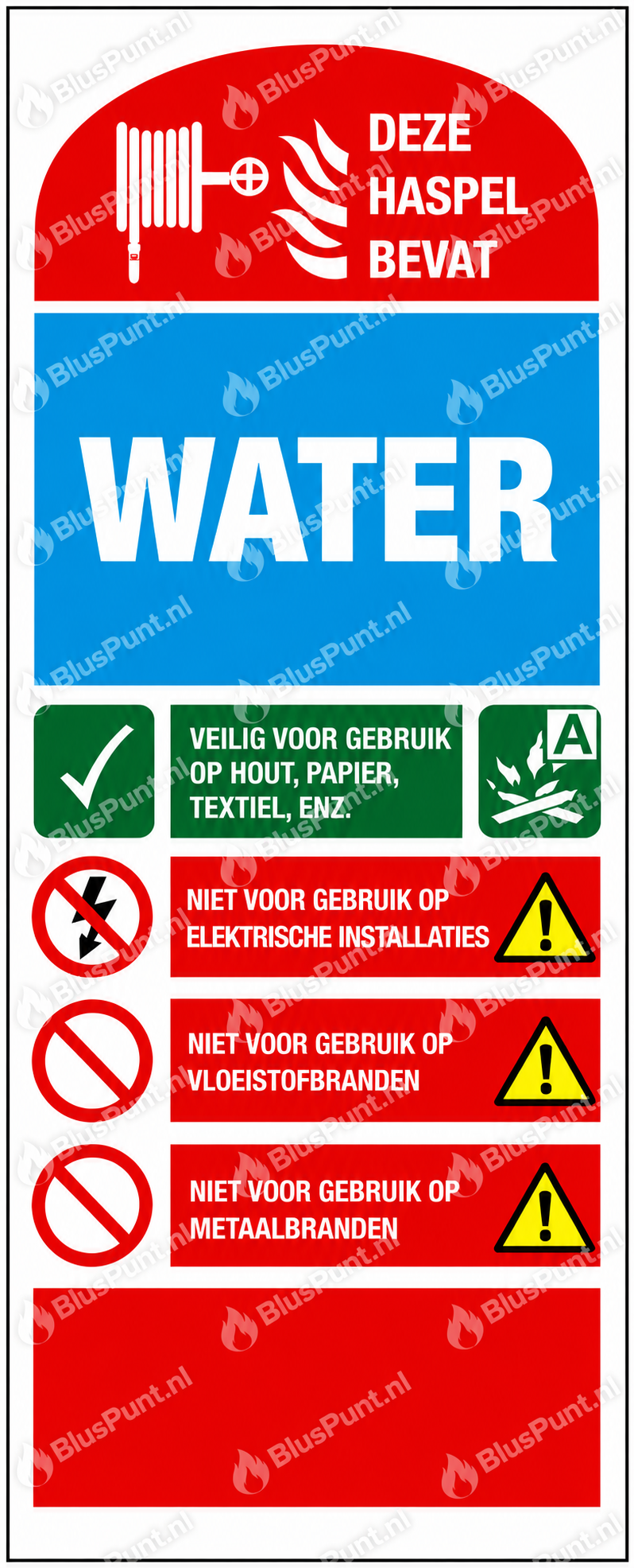 Blusinstructie brandhaspel
