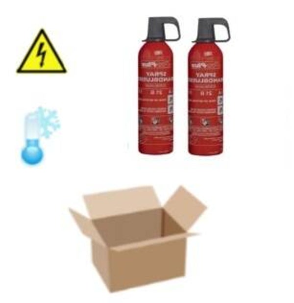 Onderhoudsvrije brandblusser 750ml excl. houder -10° set