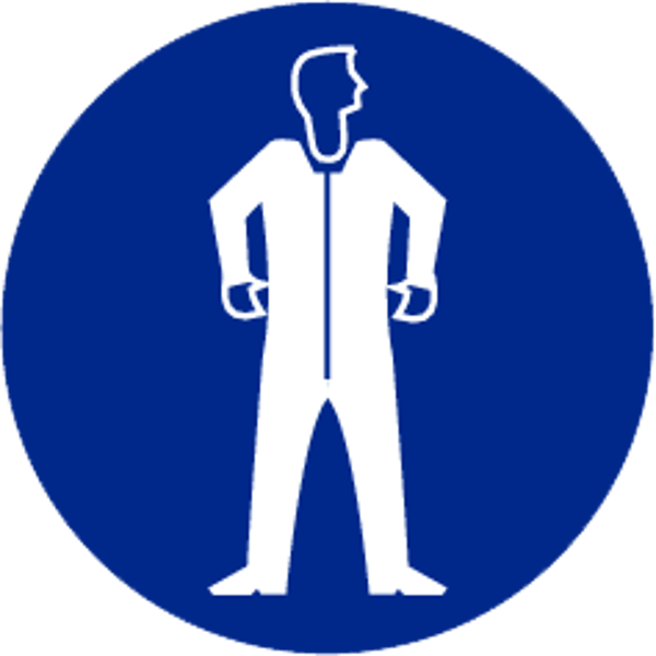 Bord beschermende kleding verplicht Ø300mm