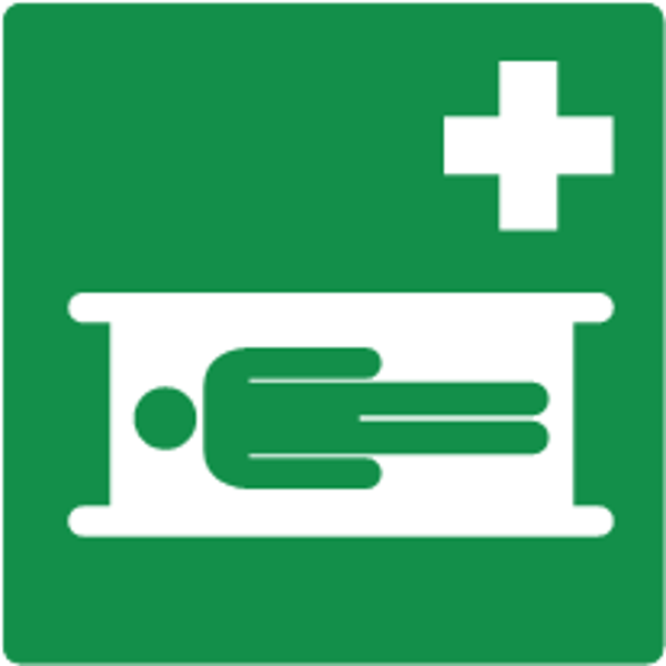 Bord Brancard 15x15cm NEN-ISO7010