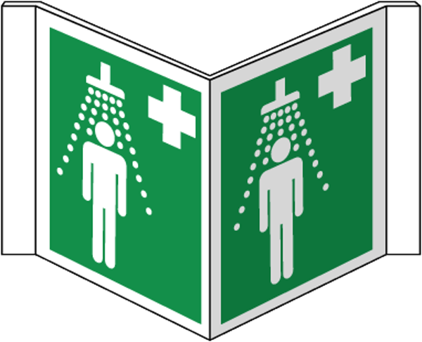 Bord nooddouche 40x20cm (panorama) NEN-ISO7010