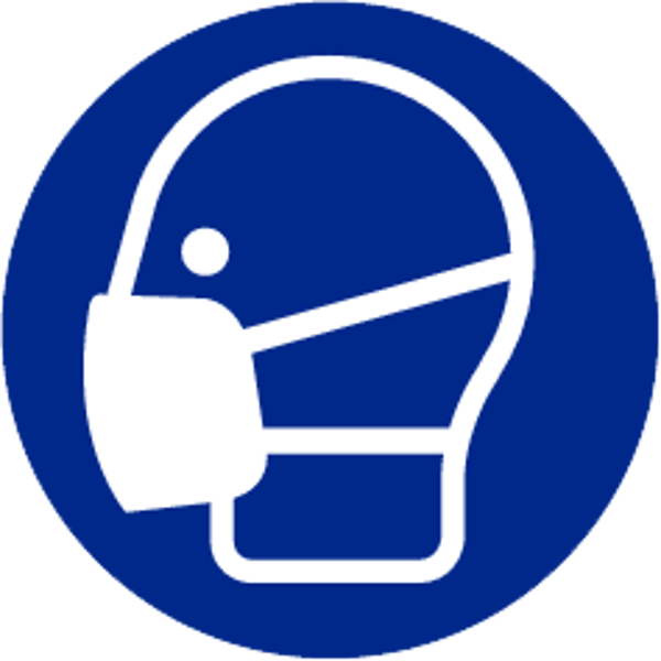 Bord stofmasker verplicht Ø300mm