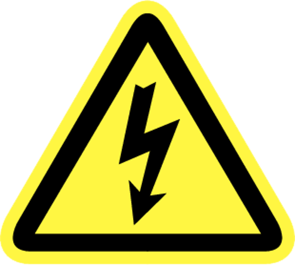 Sticker elektrische spanning 15x15cm