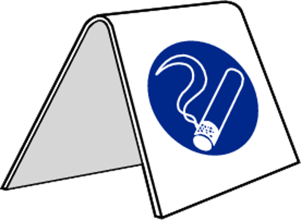 Bord rookruimte 120x120mm