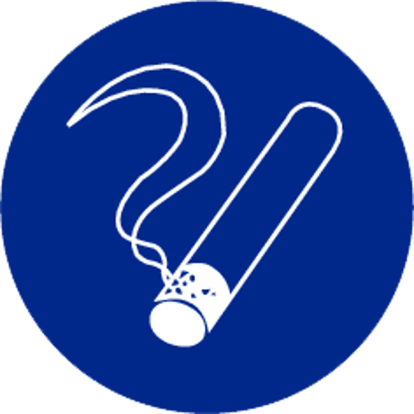 Bord verplichte rookzone Ø90mm