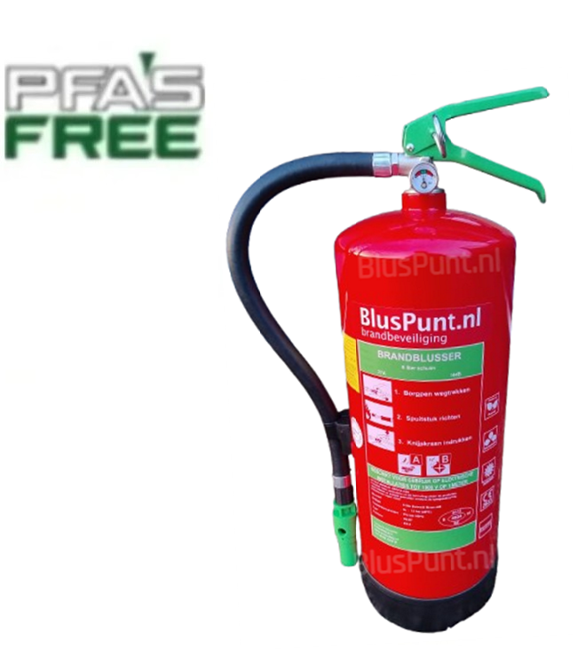 27A-144B 6-liter sproeischuimblusser PFAS VRIJ green