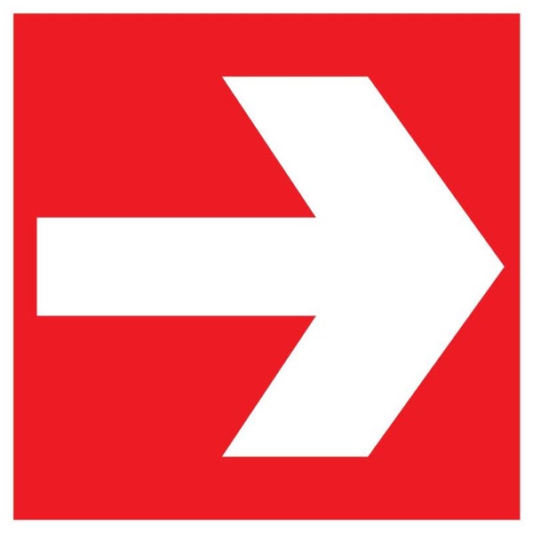 Bord pijl brandblusser rechts 20x20cm