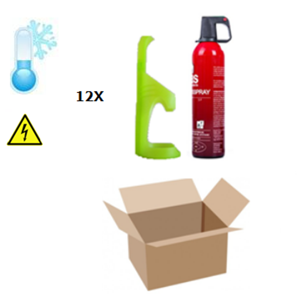 Brandblusser Universeel (12 stuks) inclusief houder