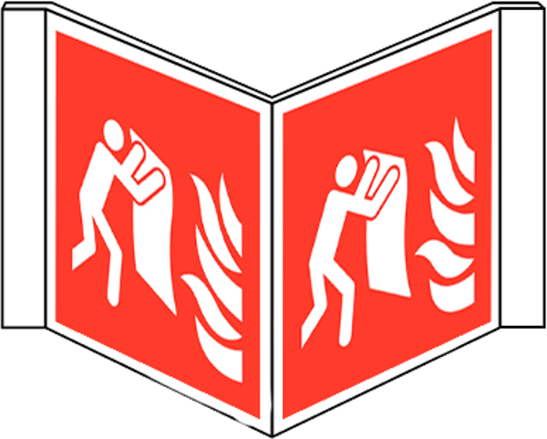 Bord blusdeken 15x30cm (panorama) NEN-EN-ISO7010