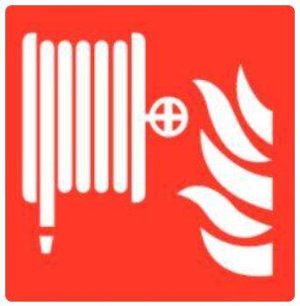 Bord brandhaspel 20x20cm EN-ISO7010