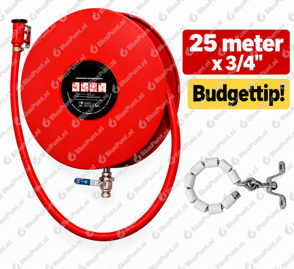Brandhaspel 25 meter x 3/4 budget