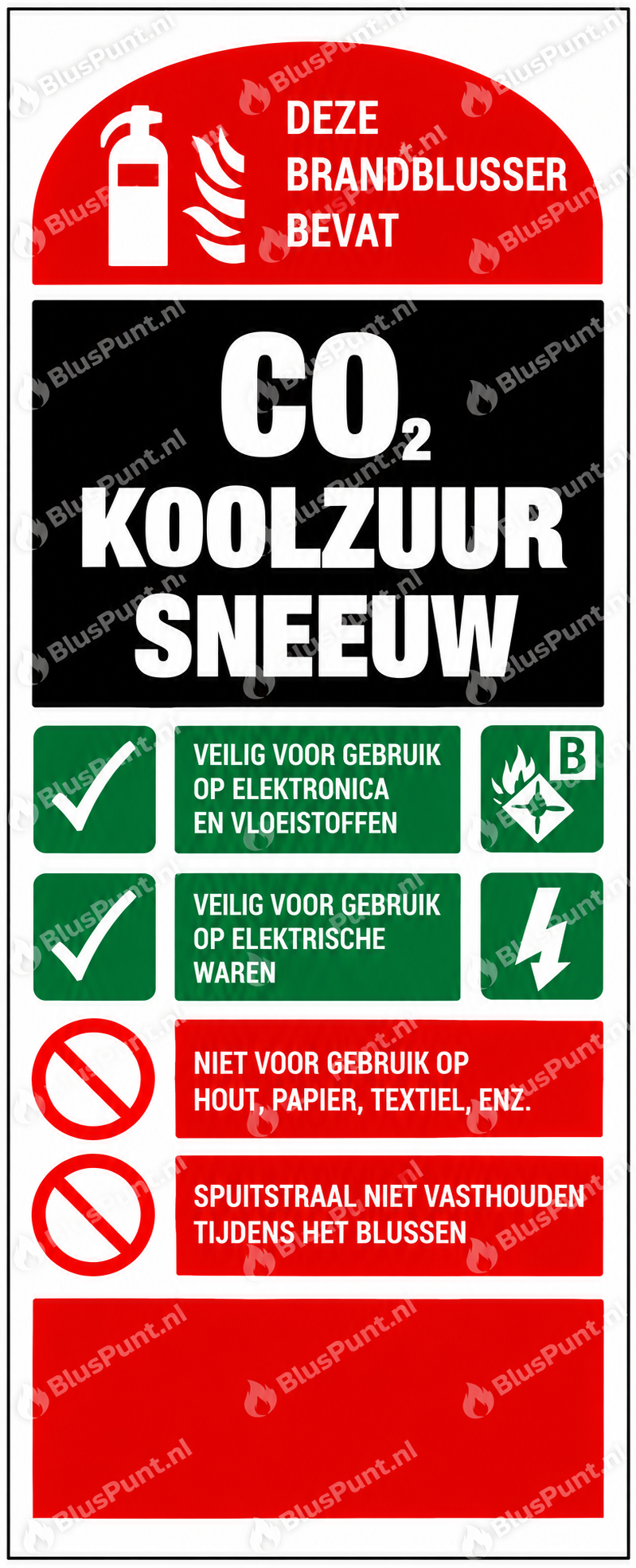 Blusinstructie Co2-blusser