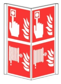 Bord Handmelder Brandhaspel 20x40cm (panorama)