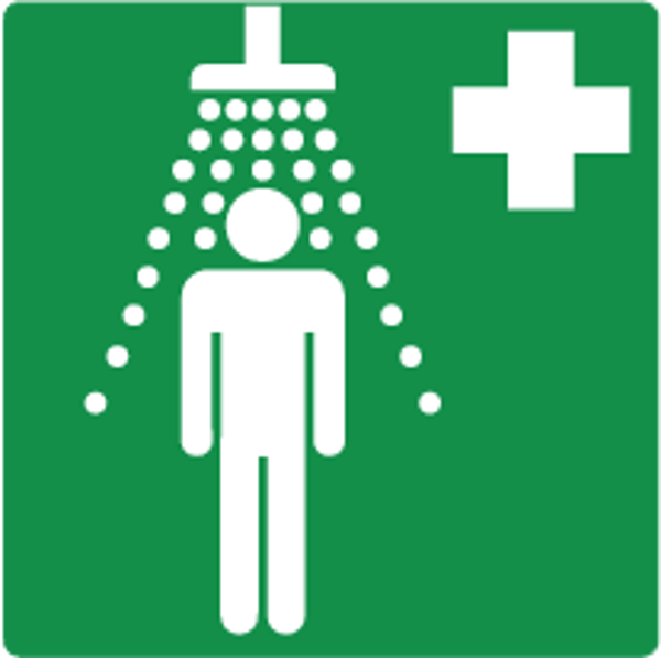 Sticker nooddouche 30x30cm NEN-ISO7010