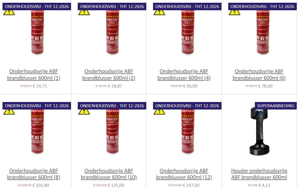 AngelEye Brandblusser FE F600 AE EUR Schuim 600 ml Brandklasse ABF AngelEye Brandblusser FE F600 AE EUR Schuim 600 ml Brandklasse ABF