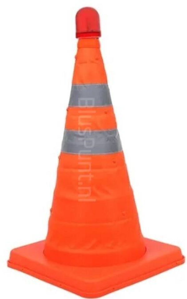 Pilon oranje opvouwbaar met LED verlichting