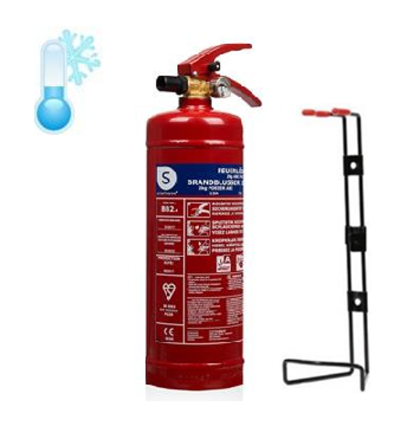 Poeder brandblusser 2-kilo 13A-70B vorstvrij -30°
