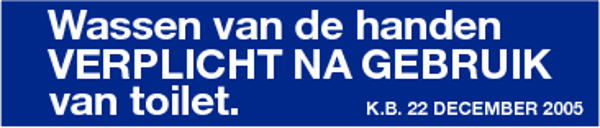 Bord handen wassen verplicht (50x200mm)