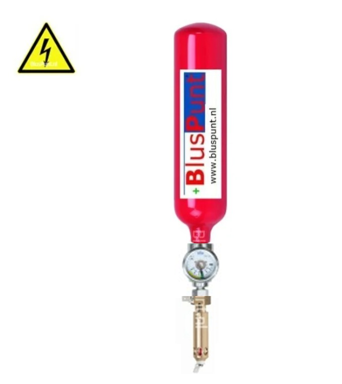Brandblusser Novec blusgas automatisch 93º (0.30m3) INFRA, PLC, ICT kasten met contact en drukmeter