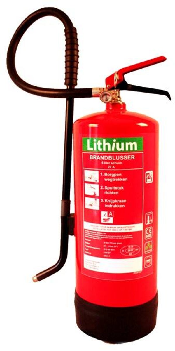Lithium accu brandblusser 6-liter niet-vorstvrij (27A)