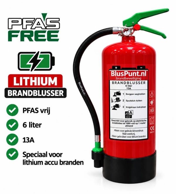 Lithium accu brandblusser 6-liter niet-vorstvij (13A)