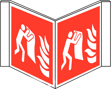 Bord blusdeken 20x20cm (panorama) EN-ISO7010