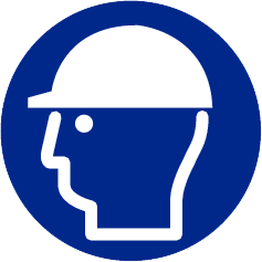 Sticker veiligheidshelm verplicht Ø300mm