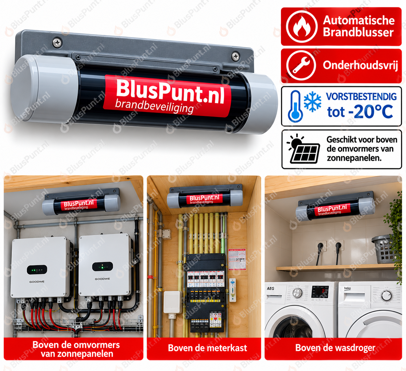 Automatische brandblusser 16m3 onderhoudsvrij