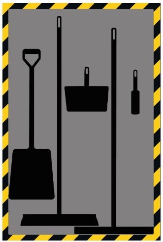 Wandbord veegmaterialen 1.20x1.80 meter