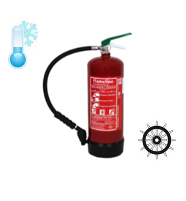 34A-233B-75F 6-liter Sproeischuimblusser -30°C MED keurmerk