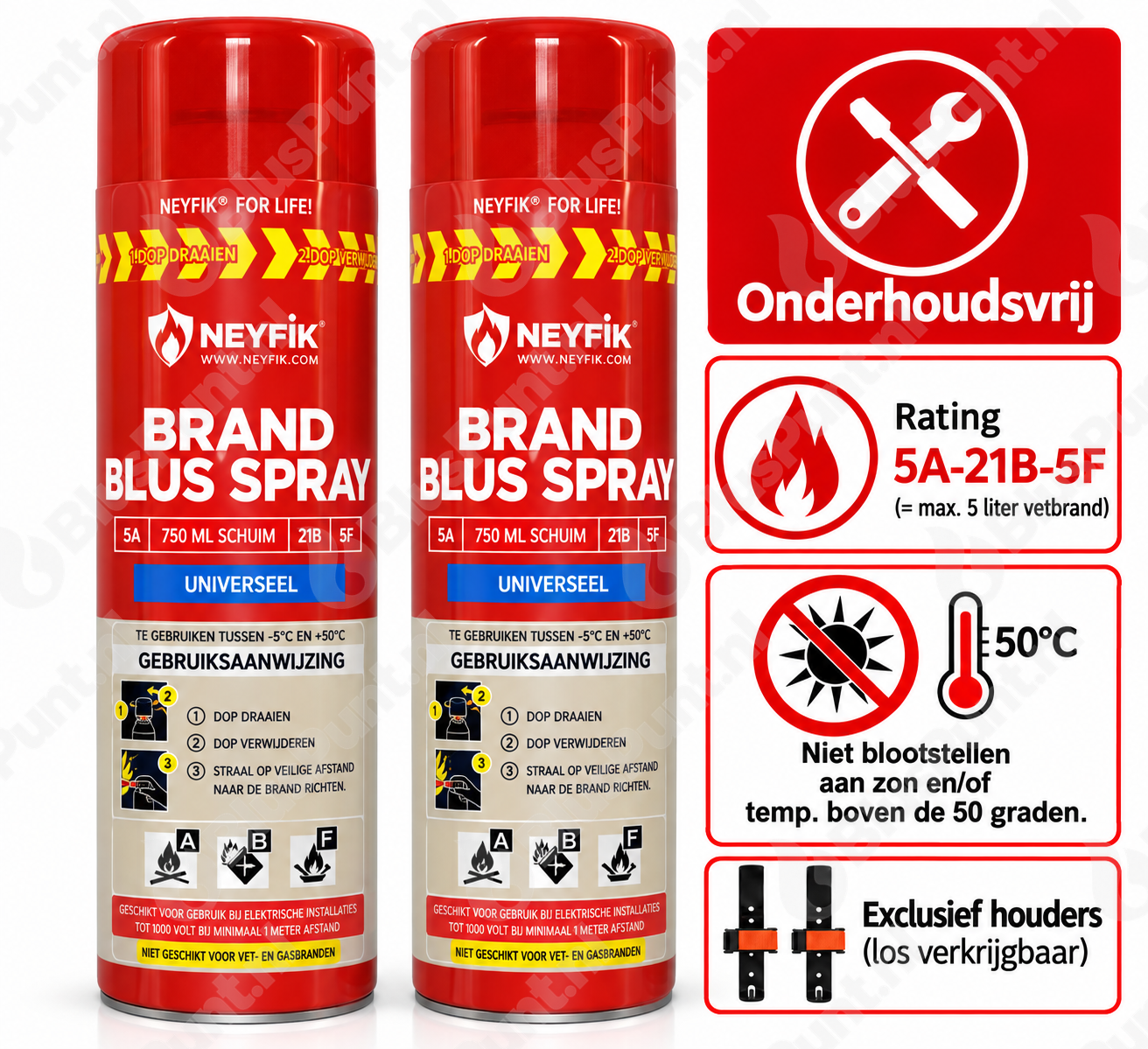 Onderhoudsvrije ABF brandblussers 750ml (2) tevens vetblusser